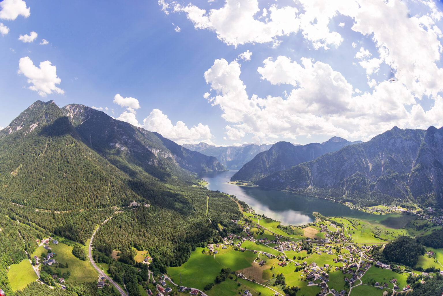 Luftaufnahme Goisern Untersee Hallstättersee Foto 360perspektiven.at